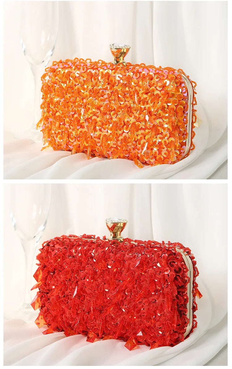 Handmade Beaded Evening Clutch Bag