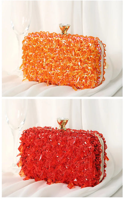 Handmade Beaded Evening Clutch Bag
