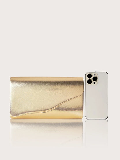 Elegant Metallic Evening Clutch Bag