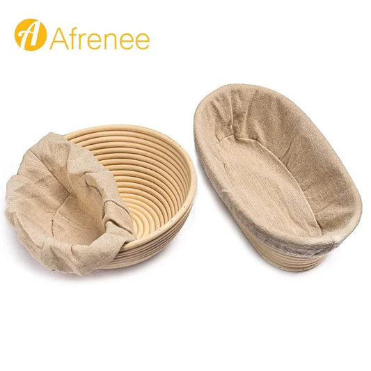 Oval Rattan Banneton Proofing Basket for Sourdough Bread with Washable Linen Liner