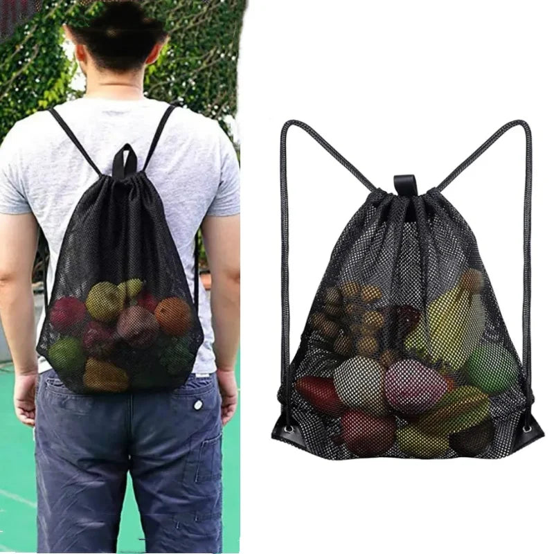 Heavy Duty Mesh Drawstring Sports Backpack