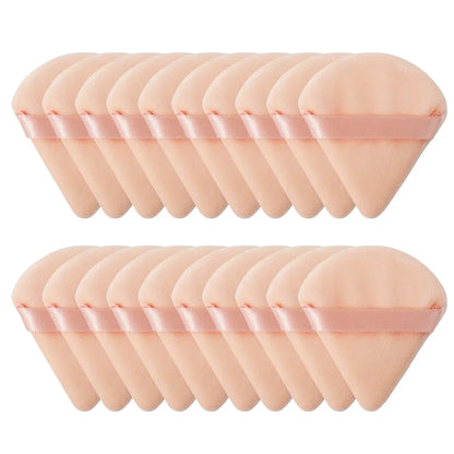 Triangle Velvet Makeup Powder Puff Set