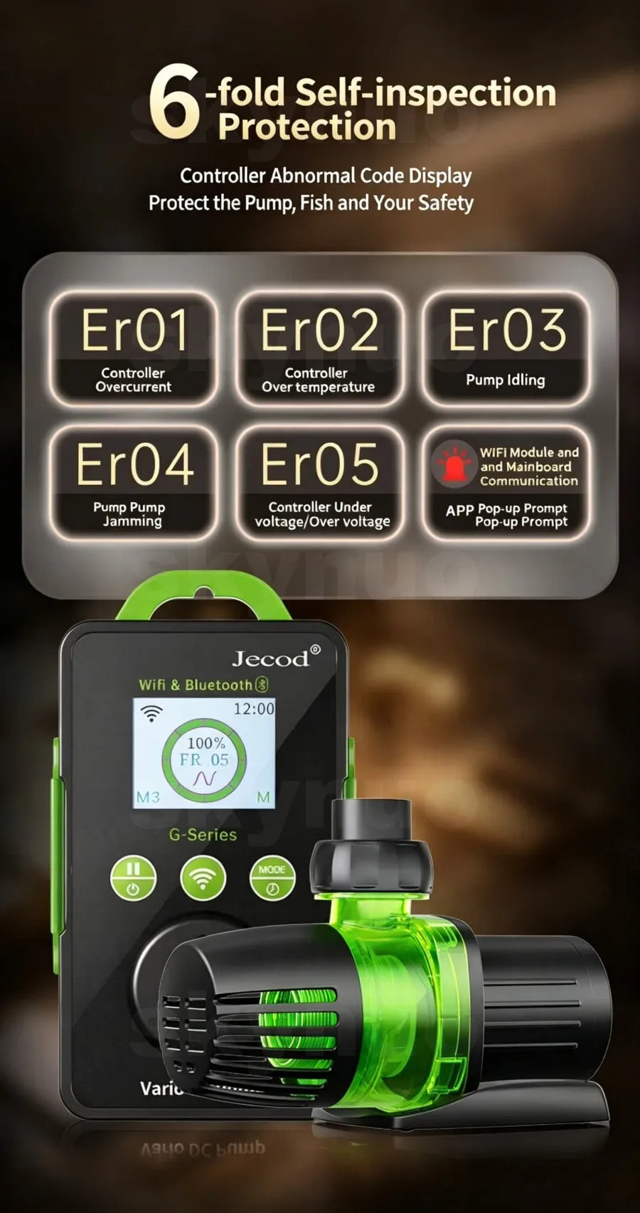 Jecod Smart WiFi & Bluetooth DC Submersible Water Pump