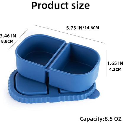 Premium Silicone Double Compartment Snack Box