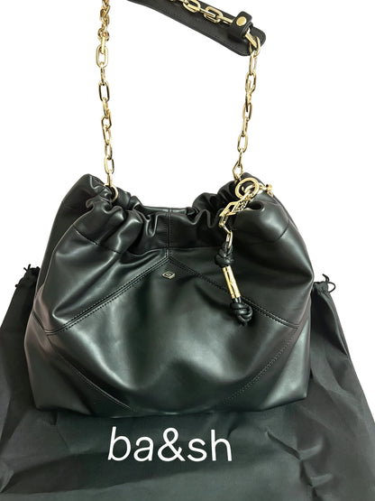 Faux Leather Bucket Shoulder Bag