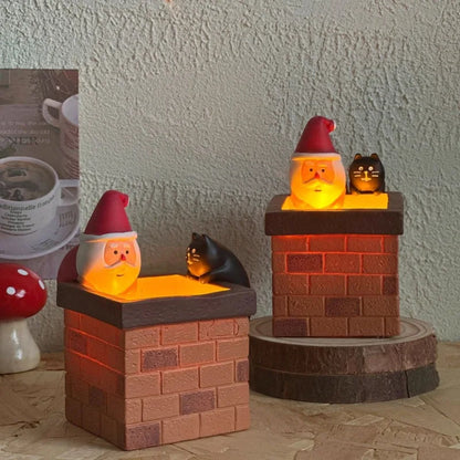 LED Santa Claus Chimney Christmas Ornament