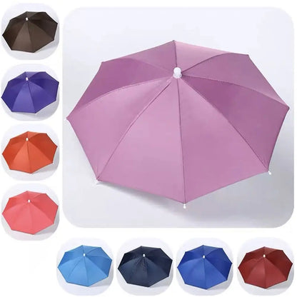 Foldable Head Umbrella Hat