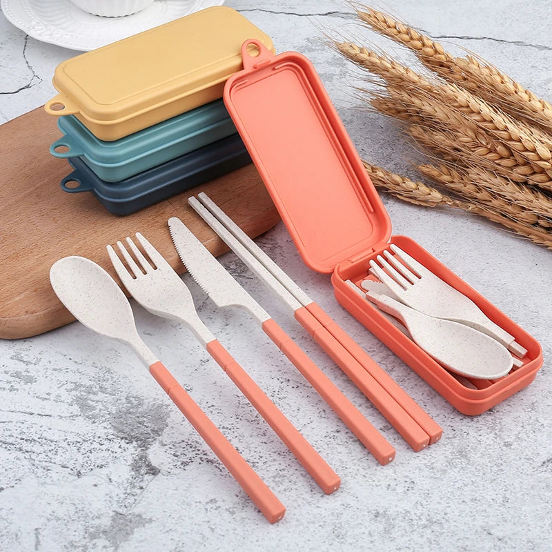 Portable Wheat Straw Cutlery Set