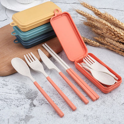 Portable Wheat Straw Cutlery Set