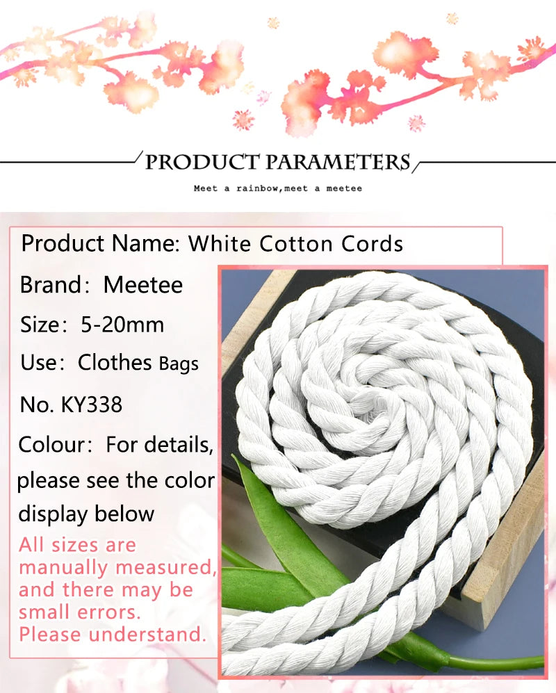 Braided Cotton Macramé Rope Cord