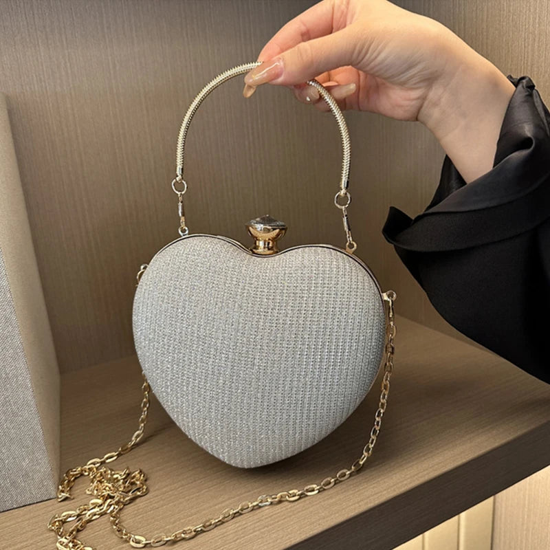 Heart Shape Evening Crossbody Bag