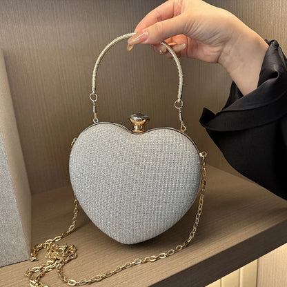 Heart Shape Evening Crossbody Bag