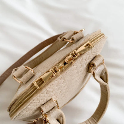 Mini Textured Satchel Crossbody Bag