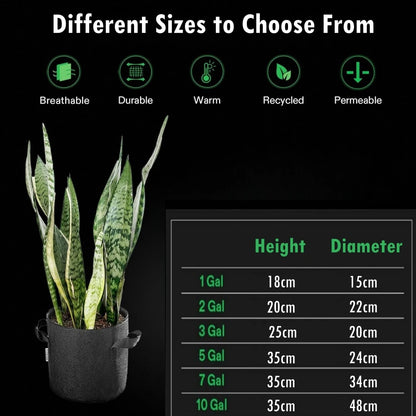 Fabric Grow Bags for Vegetables, Flowers & Herbs