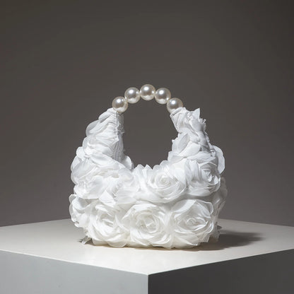 Floral Pearl Evening Party Handbag