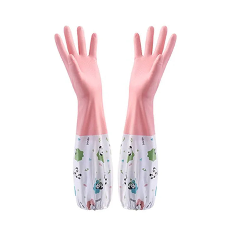 Long Sleeve Waterproof PVC Cleaning Gloves