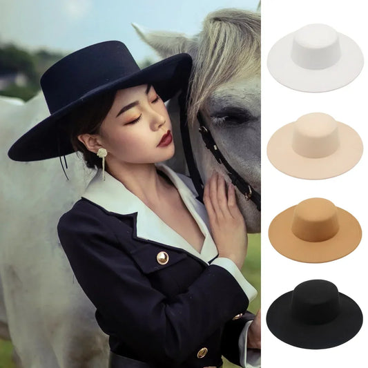 10cm Big Wide Brim French Fedora Hat