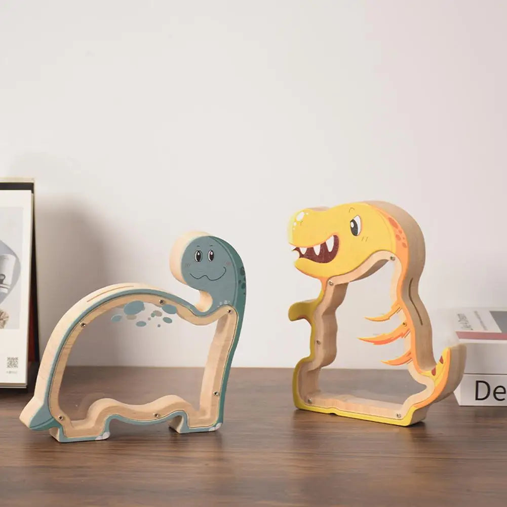 Wooden Animal Piggy Bank for Kids