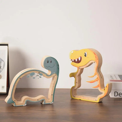 Wooden Animal Piggy Bank for Kids