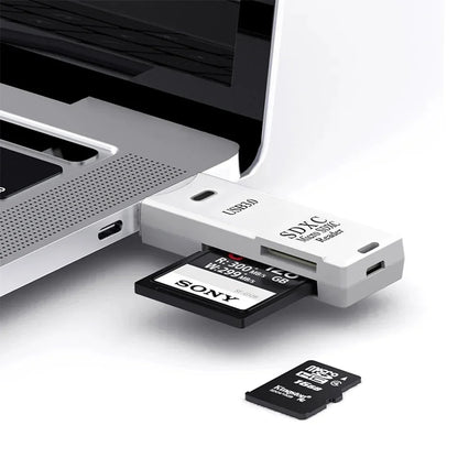 2-in-1 USB SD & TF Memory Card Reader