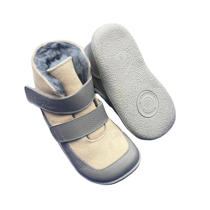 Genuine Leather Winter Barefoot Two Straps Boots