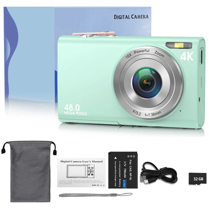 4K Autofocus Digital Camera with 48MP Photos & 2.8” IPS Screen