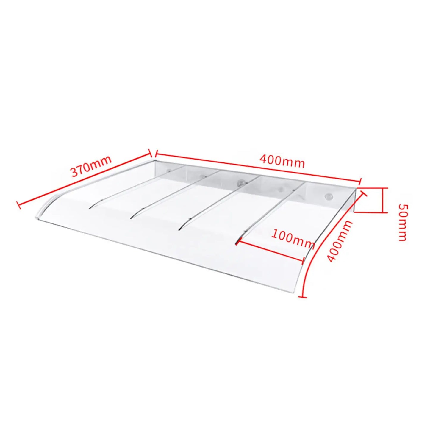 Wall-Mounted Transparent Door & Window Awning Canopy