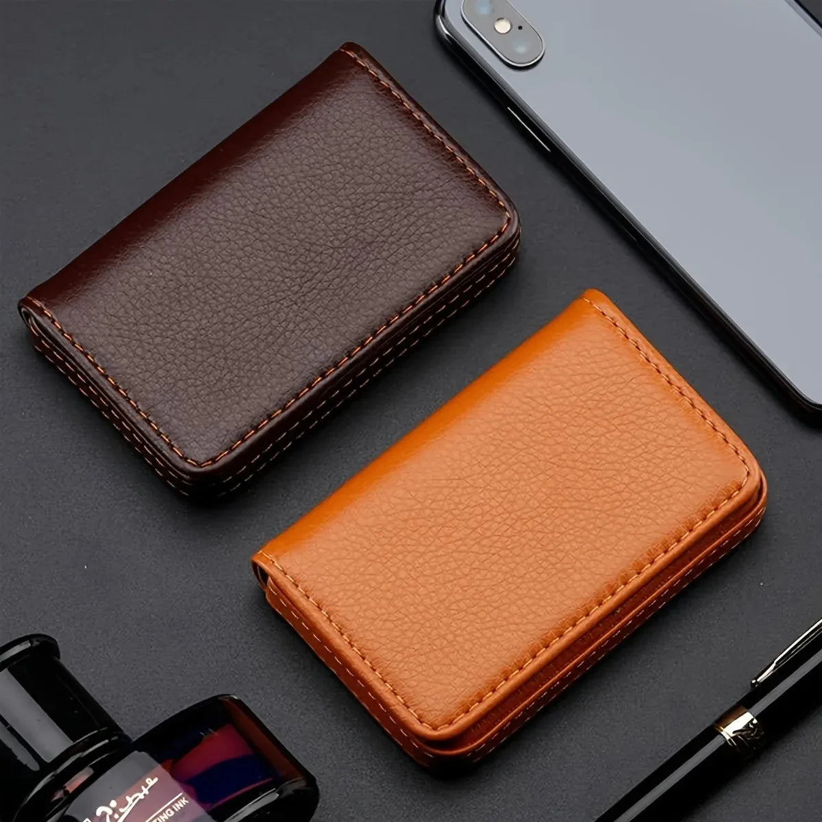 PU Leather Business Card Holder