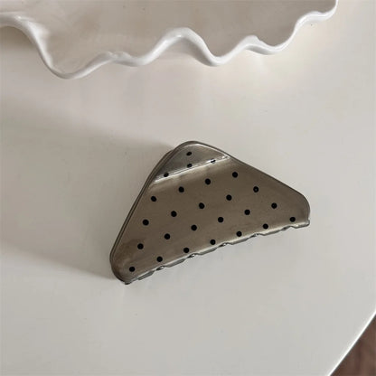 Large Black Wave Dot Hair Claw Clip