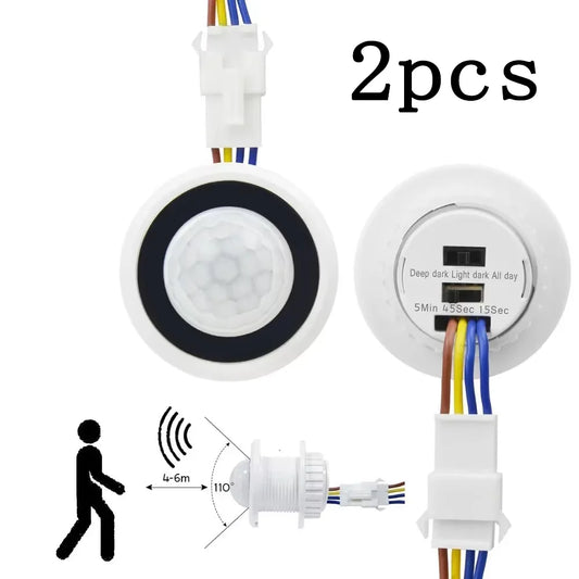 2-Pack PIR Motion Sensor Light Switch