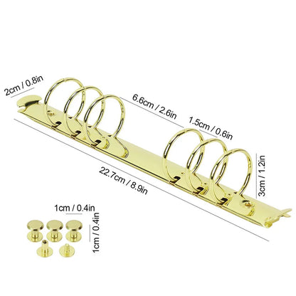 A5 6-Hole Metal Binder Ring Clip