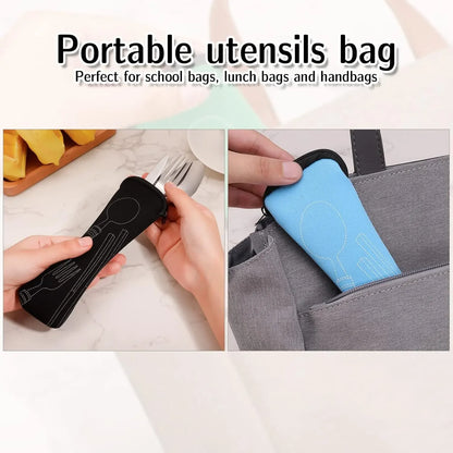Portable Cutlery Storage Bag with Zipper