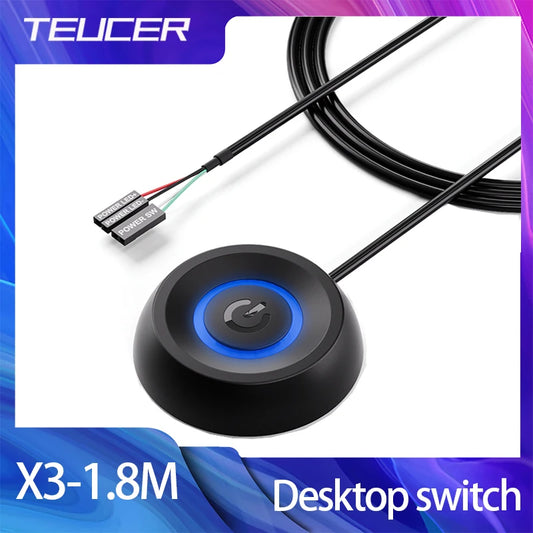 External Desktop PC Power Button Switch with 1.8m Cable
