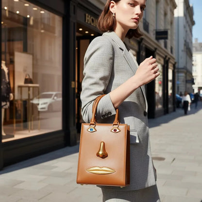Vintage Mini PU Leather Crossbody Tote Bag