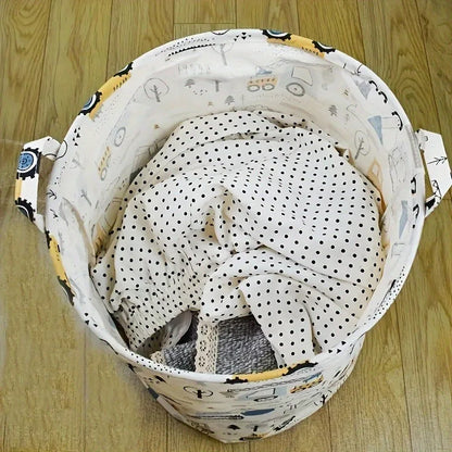 Large-Capacity Foldable Construction Vehicle Laundry Basket