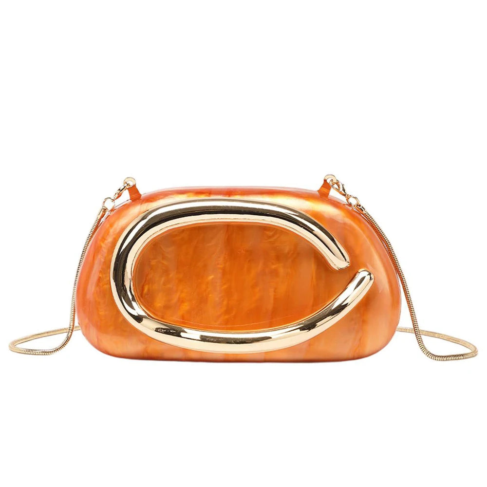 Luxury Metallic Evening Clutch Bag