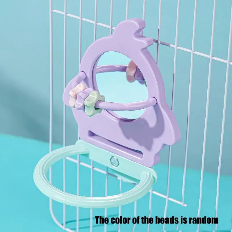 Interactive Bird Mirror & Chewing Toy