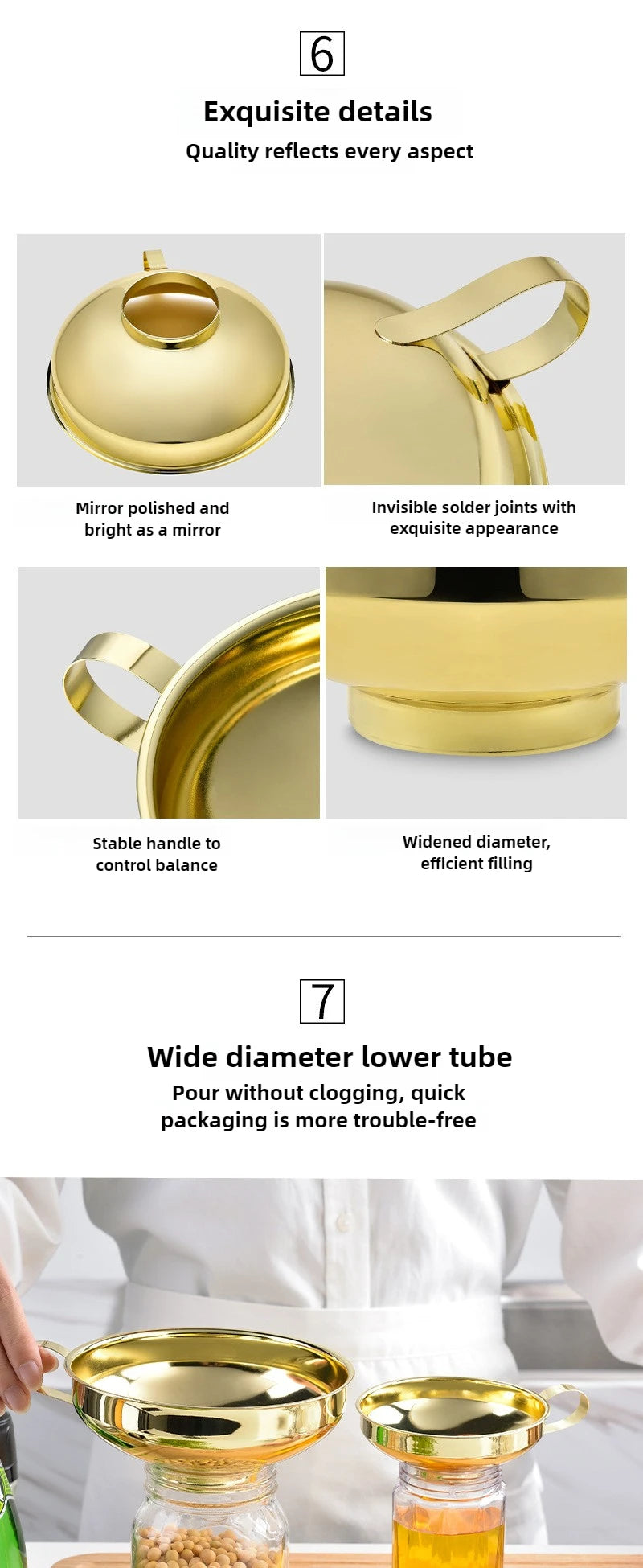 Stainless Steel Wide Mouth Canning Funnel