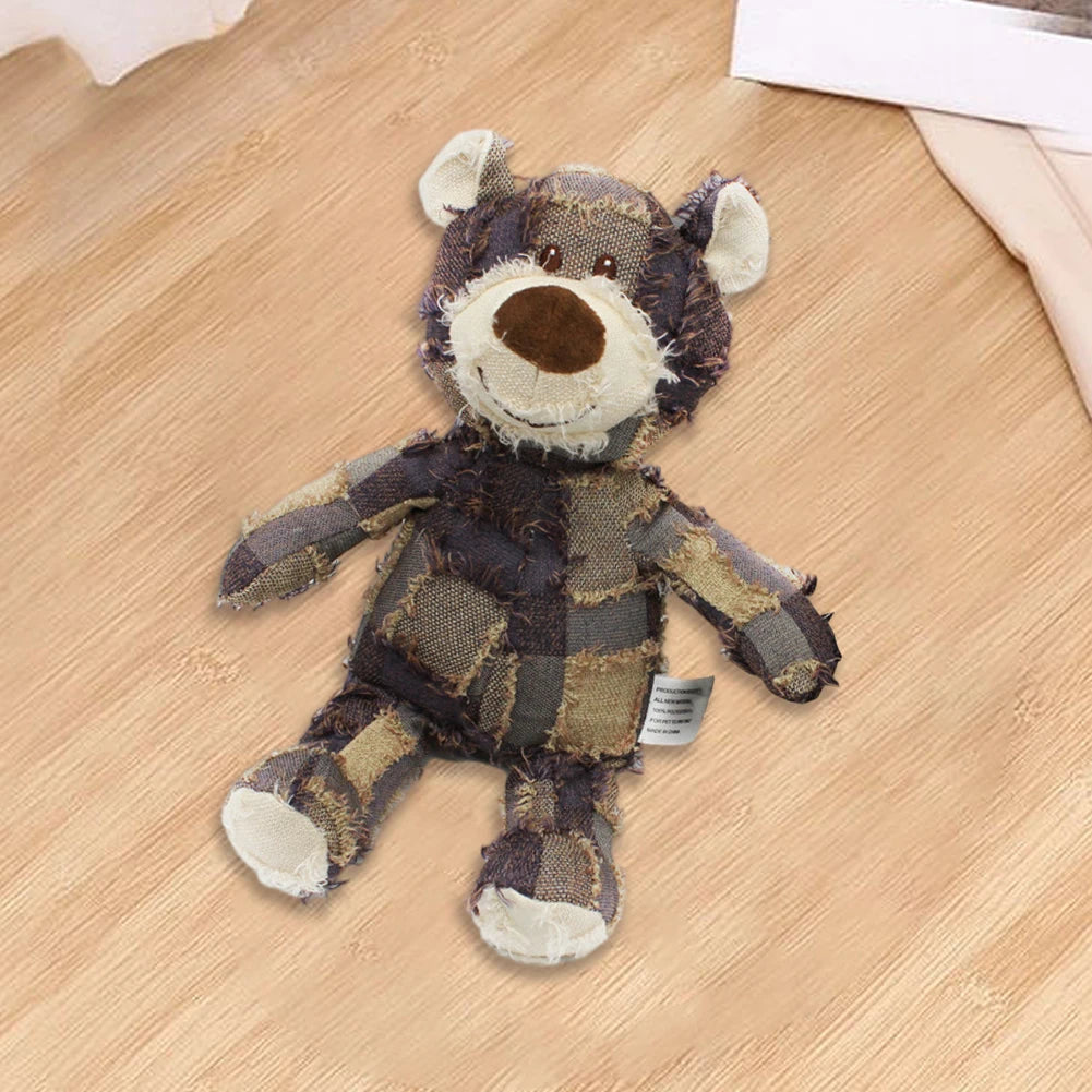 Bear Shape Squeaky Plush Dog Toy
