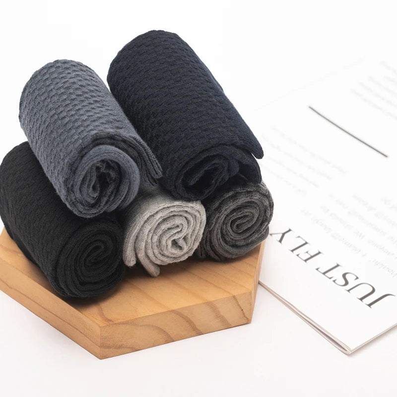 Men’s Bamboo Fiber Business Socks 5 Pairs