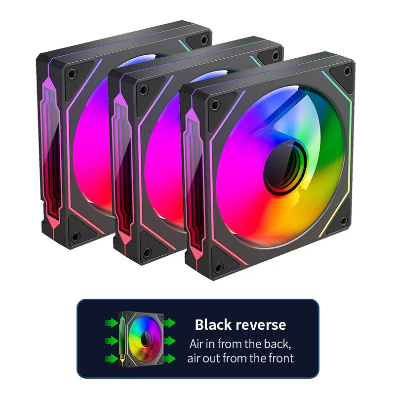 120mm ARGB Infinity Mirror Cooling Fan with PWM Control