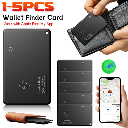 1-5Pcs Wireless Charging Wallet Card Finder GPS Locator