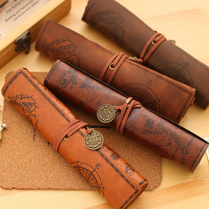 Vintage Retro Treasure Map Pencil Cases