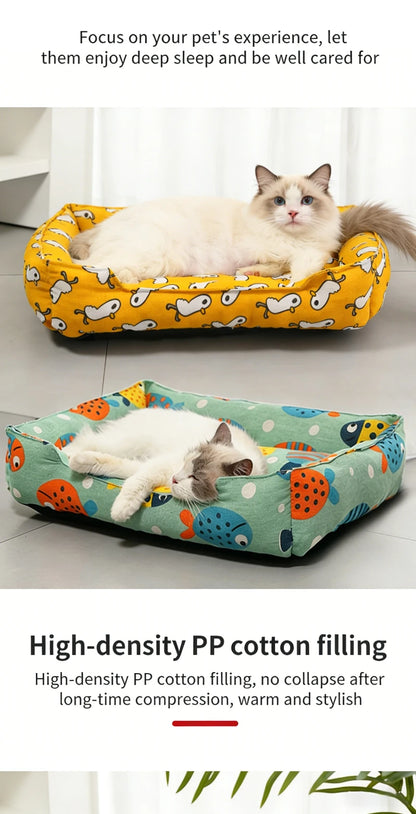 Linen Cooling Pet Sofa Bed