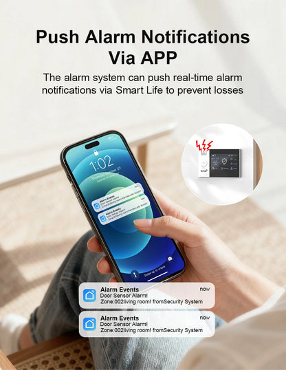 Tuya Security Alarm Kit with Touch Screen & Sensors