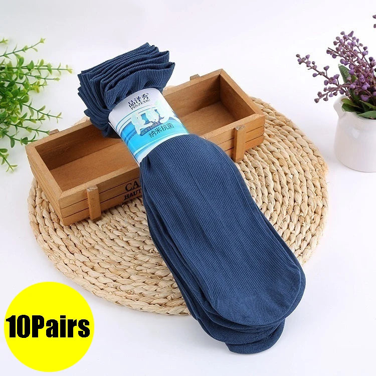 Men’s Breathable Bamboo Fiber Crew Socks 10 Pairs