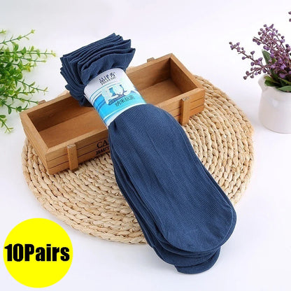 Men’s Breathable Bamboo Fiber Crew Socks 10 Pairs