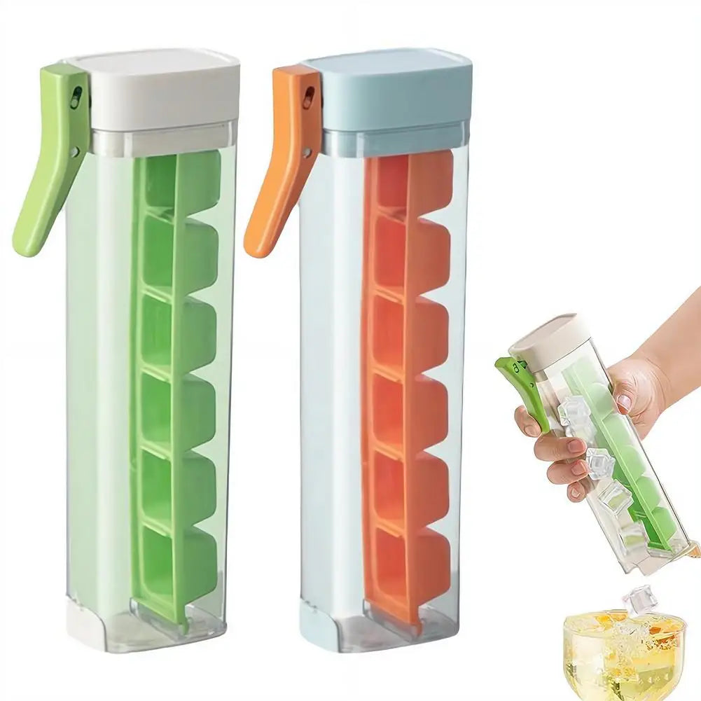 One-Press Silicone Ice Cube Maker with Storage Box