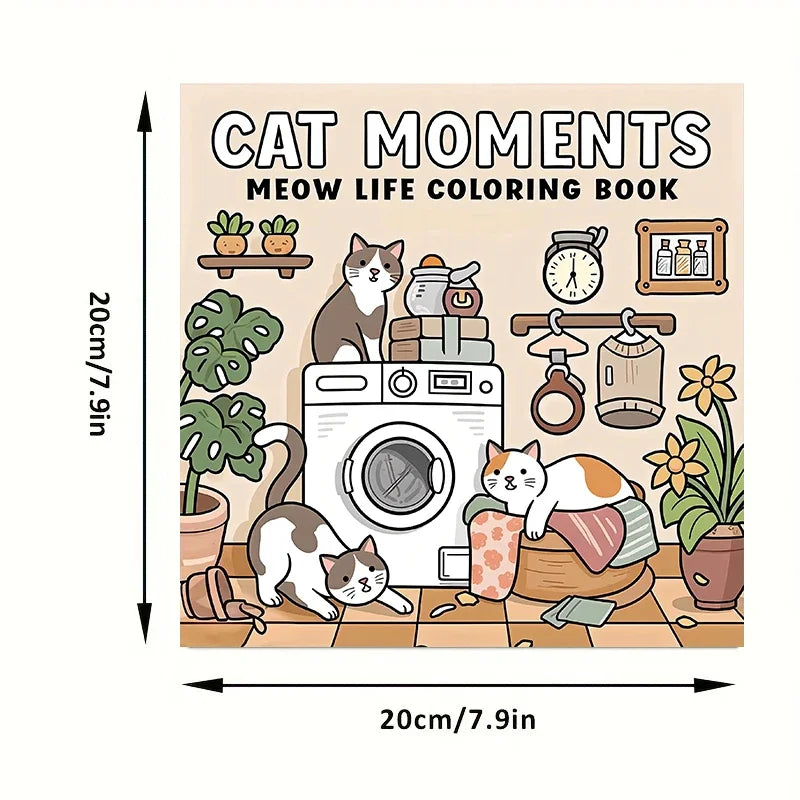Cozy Cat Moments Adult Colouring Book