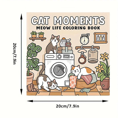 Cozy Cat Moments Adult Colouring Book